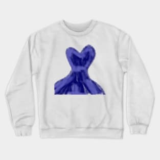 Blue watercolor girly dress design art Crewneck Sweatshirt